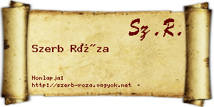 Szerb Róza névjegykártya