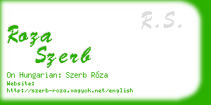 roza szerb business card