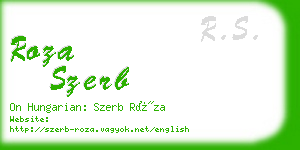 roza szerb business card